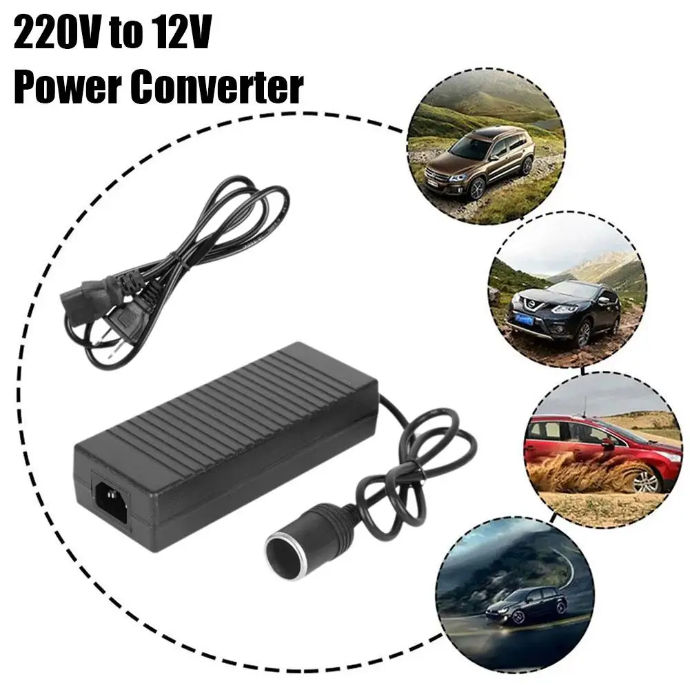 

Cigarette Lighter Converter 110V/ 220V to 12V 15A Power Adapter EU US UK Plug For Car Refrigerator Inflating Pump B3H4