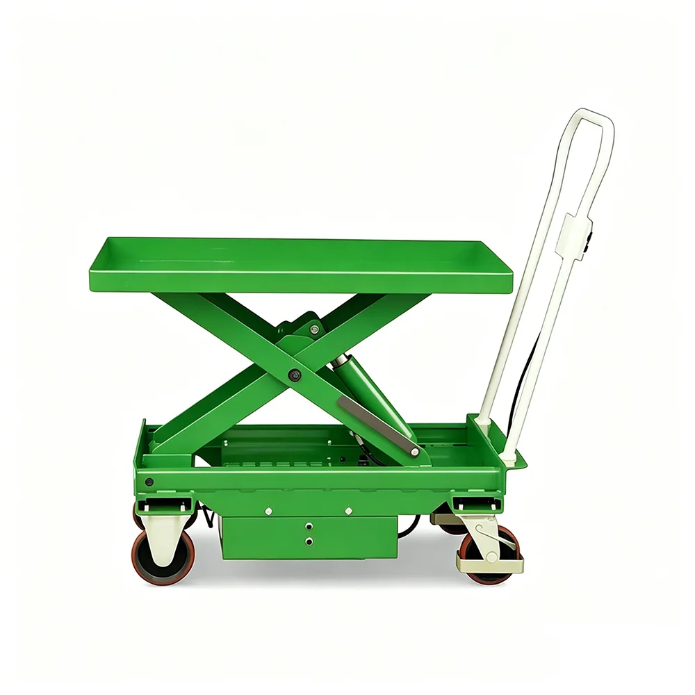 

Four-wheel automatic lift electric lift trolley trolley platform scissor lift table