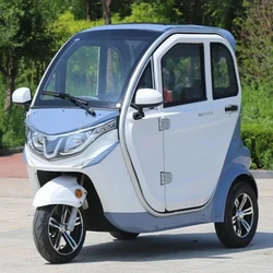 Cheap new 1500W adult 3-wheel 3-seat small/mini fully enclosed electric tricycle bus