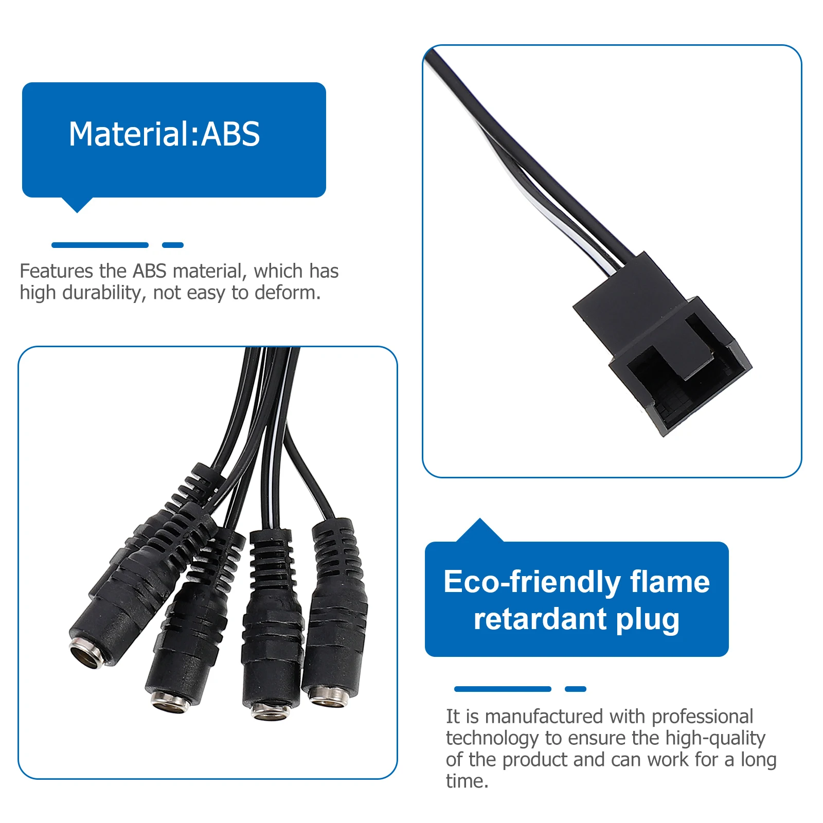 

5pcs Accessory to Adapter Cable 4-Pin Power for Notebook Cooler Fan Splitter Fan Splitter Cable Computer Accessory