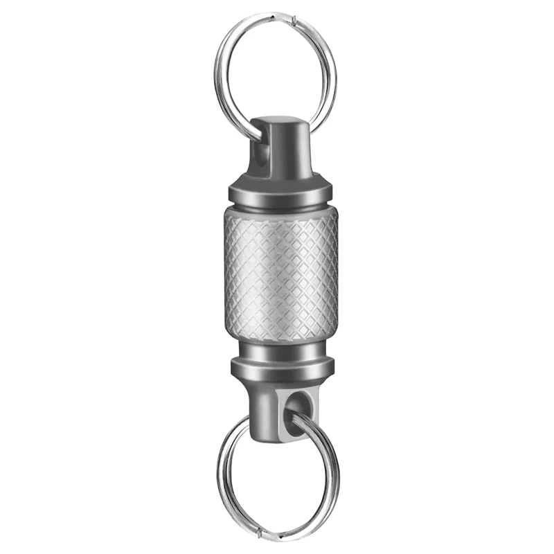 

4X Titanium Quick Release Keychain,Detachable Key Ring Pull Apart Keychain,Key Holder Accessory For Bag/Purse/Belt