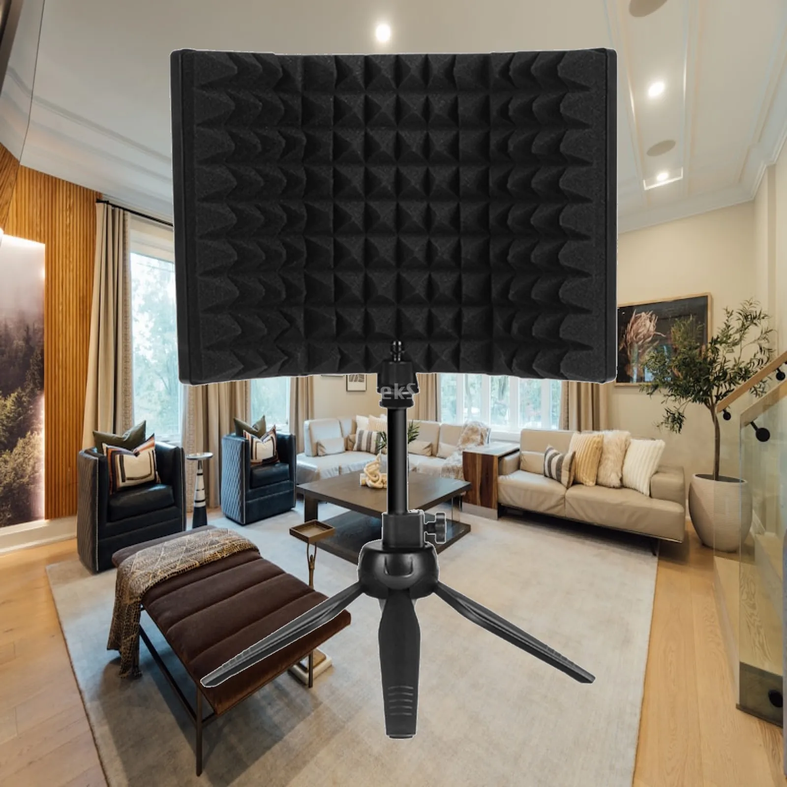 Professional Microphone Isolation Studio Recording 3- Windshield Mic Sound Absorbing Foam for Broadcasting Singing Vocals