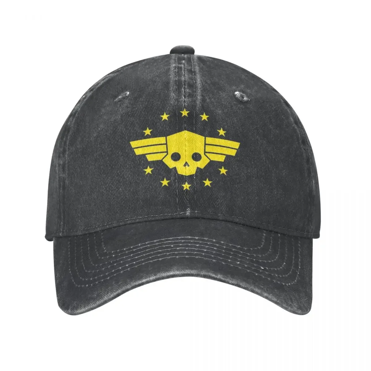 Casual Helldivers 2 Game Baseball Cap Unisex Distressed Washed Snapback Hat Super Earth Outdoor Running Golf Caps Hat