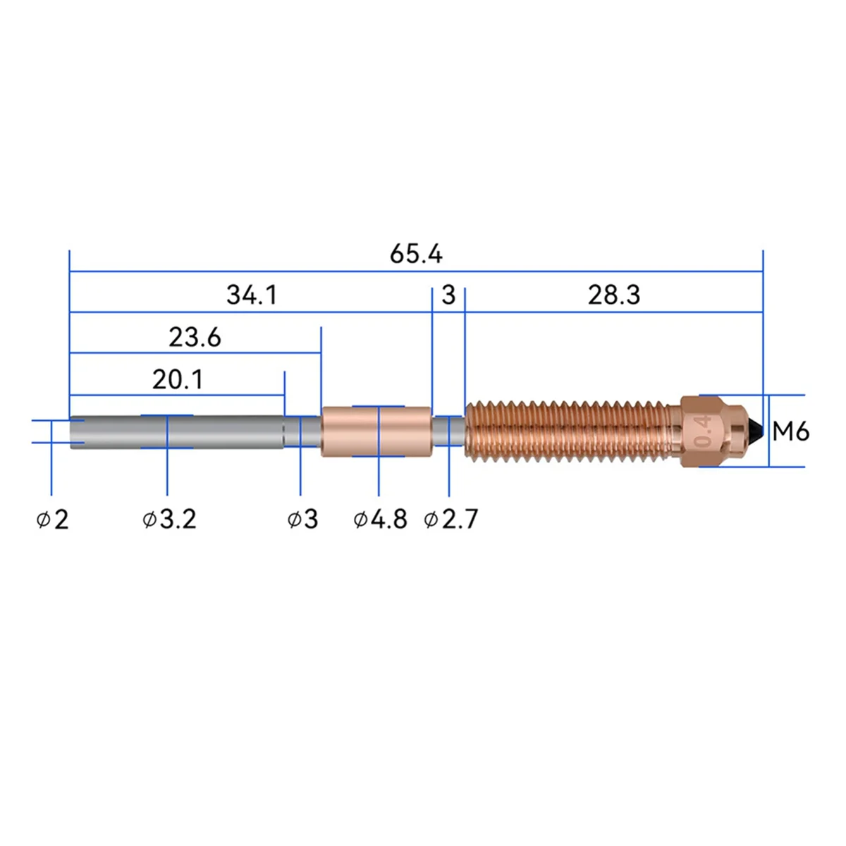 Efficient Efficient Nozzle for K1 Max K1C Ender-3 V3 3D Printer Hotend 0.6mm