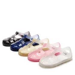 Children's Summer New PVC Baby Roman Jelly Shoes Soft Soles For Men And Women Children Princess Beach Shoes