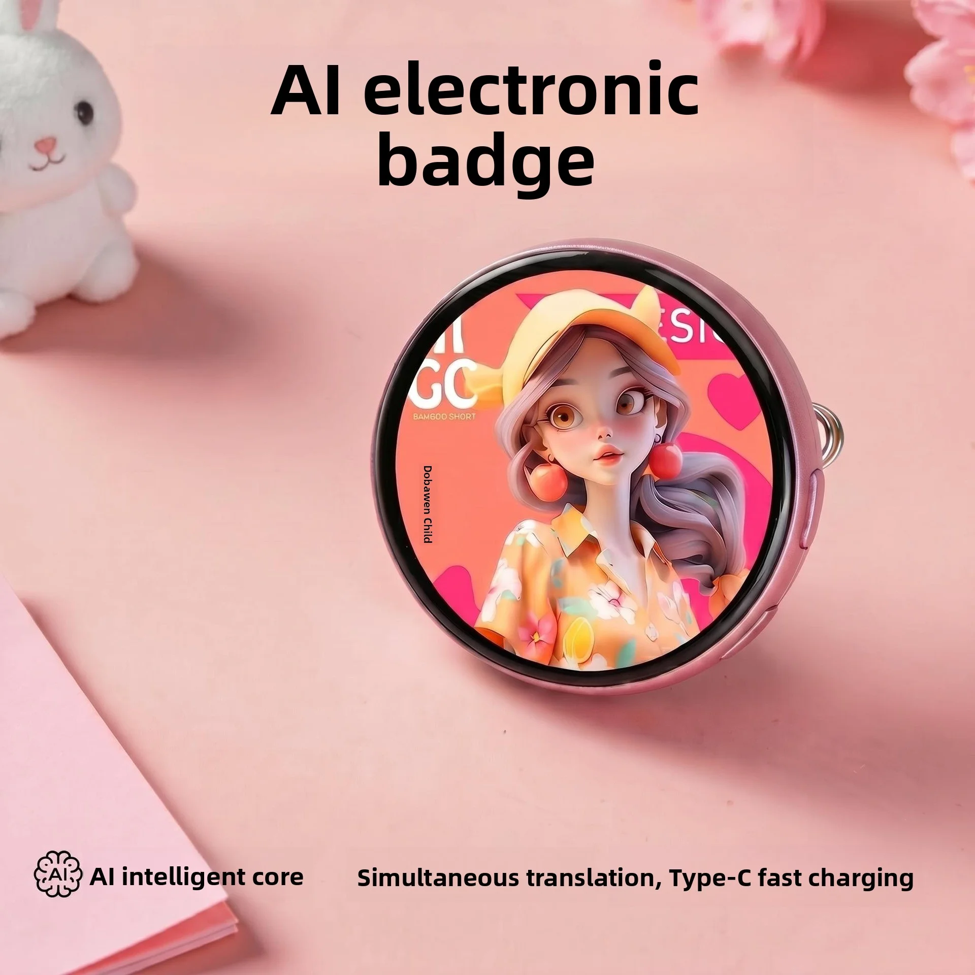 AI Smart badge   sound dynamic badge animated e-badge