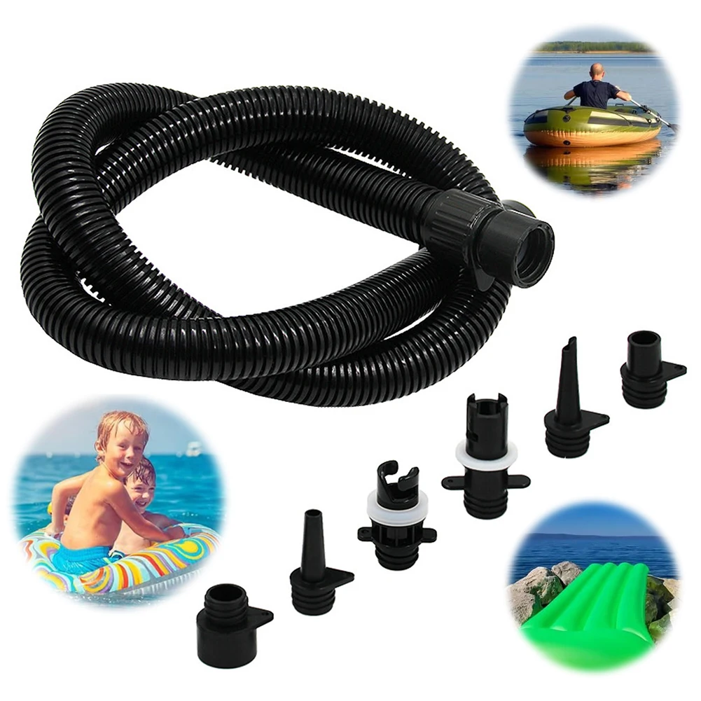 6Pcs Air Valve Adaptor for SUP Board Inflatable Pump Adapter Paddle Boat Kayak Air Valve Pump Connector Tire Air Compressor Kit