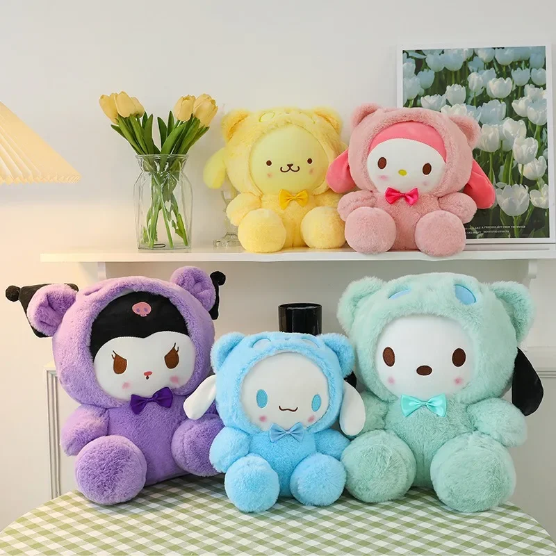 

Подушка Sanrio Kawali большого размера Kuromi Hello Kitty Melody Cinnamoroll плюшевые игрушки аниме детские куклы мультяшный детский подарок на день рождения