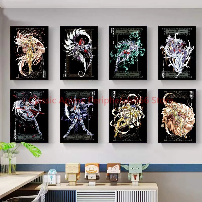 Saint Seiya Decorative Painting Virgo Saga Gemini Saga Sagittarius Purple Dragon Hanging Painting Bedroom Bedside Mural