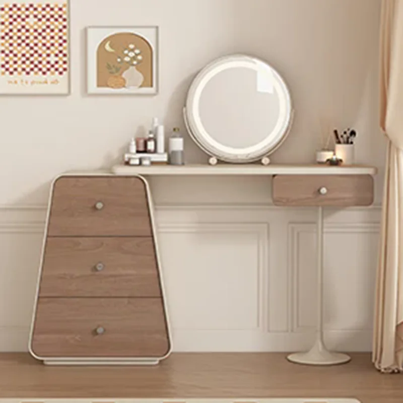 Makeup Storage Vanity Table Bedroom Mobile Living Room Modern Luxury Dressing Table Women Mesa De Maquillaje Trendy Furniture