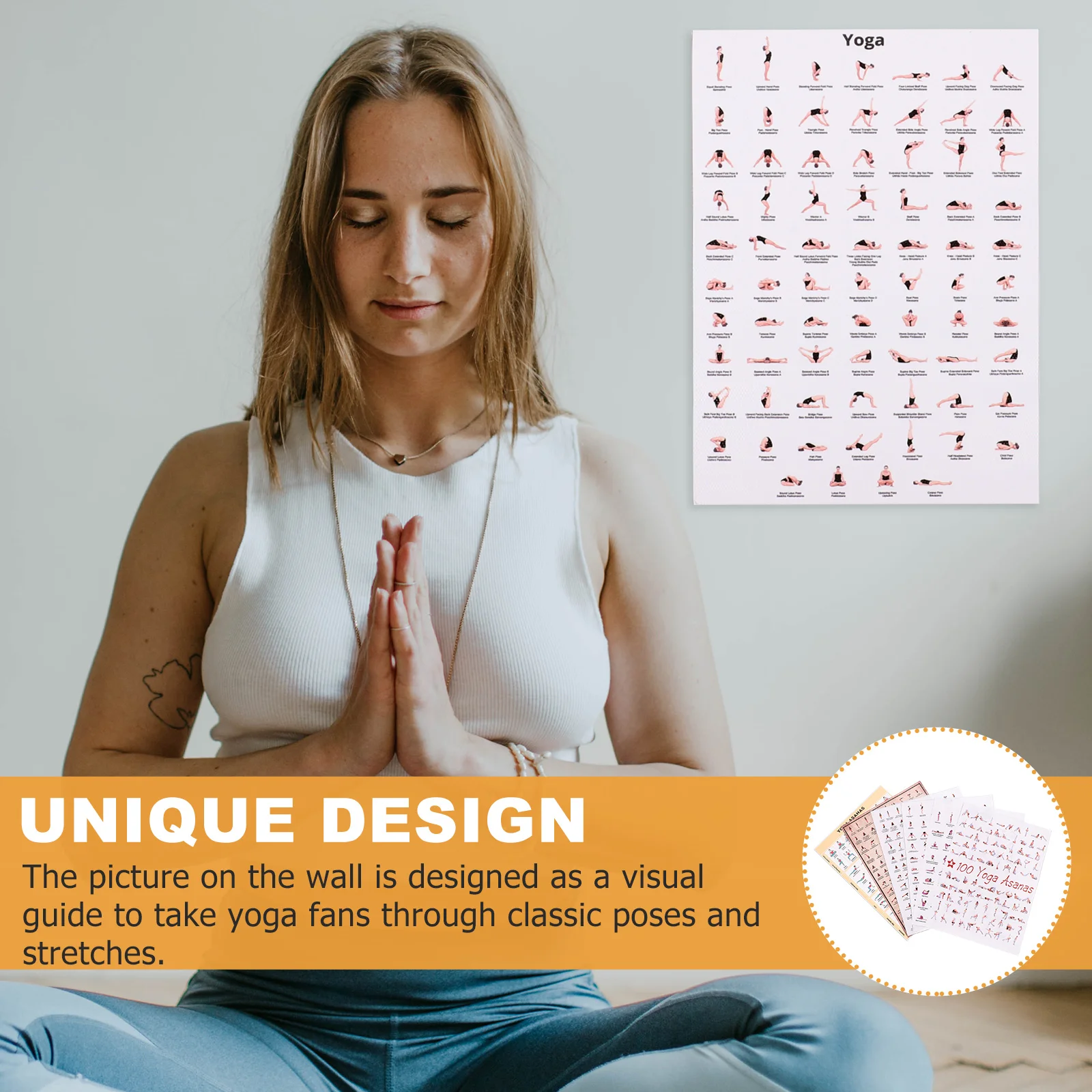 6 pçs cartaz de yoga cartazes motivacionais chakras retro decoração treino para ginásio imagem parede fitness