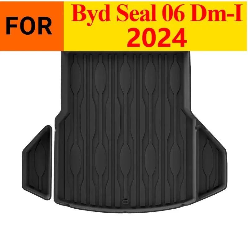 New Arrivals Premium waterproof non-slip 3D TPE Rear Trunk Mat for Byd Seal 06 Dm-I 2024，All Weather Dustproof Black Interior