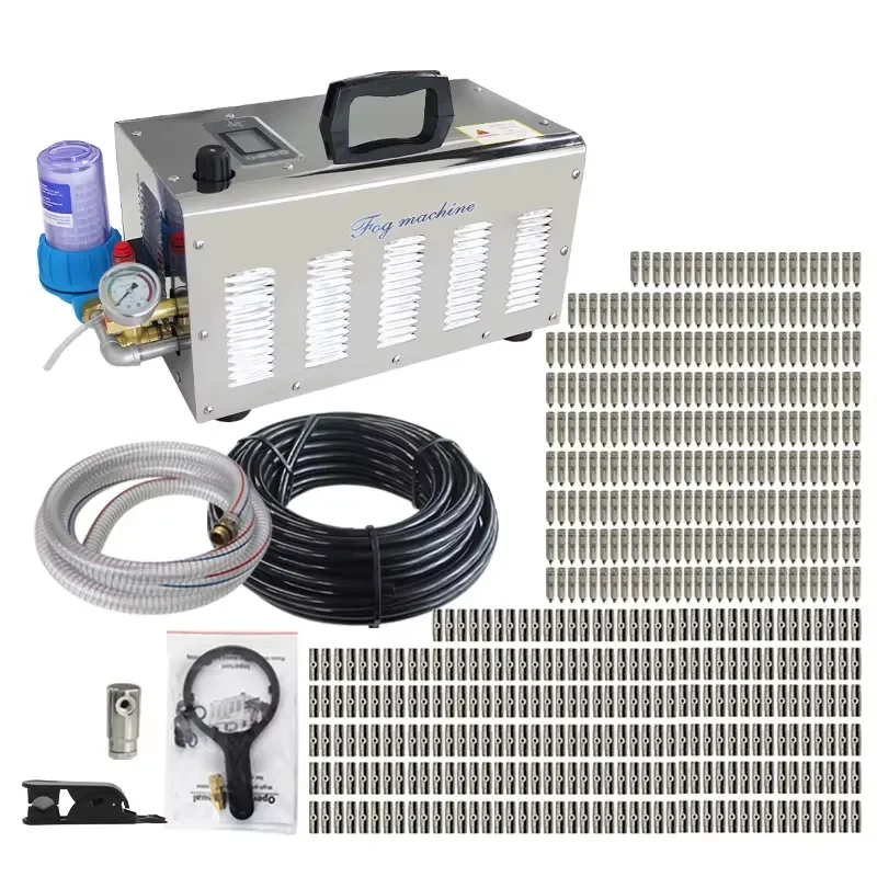 High Quality 15.4L/min Water Fog Machine Misting System High Pressure Pump Fog Mist Machine Greenhouse Garden CoolingATV&UTV