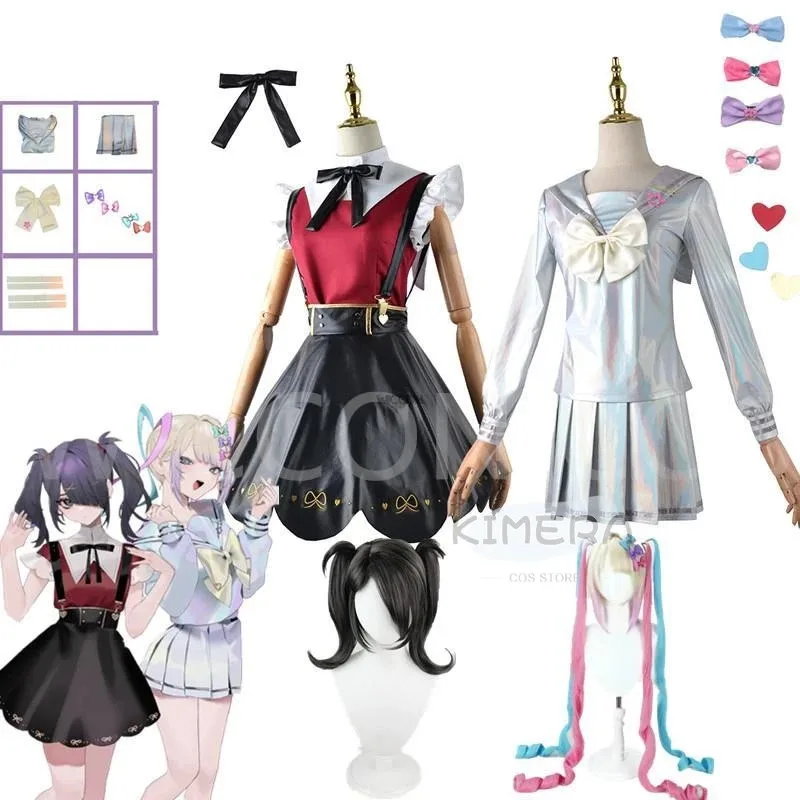Game NEEDY GIRL OVERDOSE KAngel Cosplay Costume Lolita Girls Beautiful Laser JK Sailor Suit School Uniform Comic Con Outfit