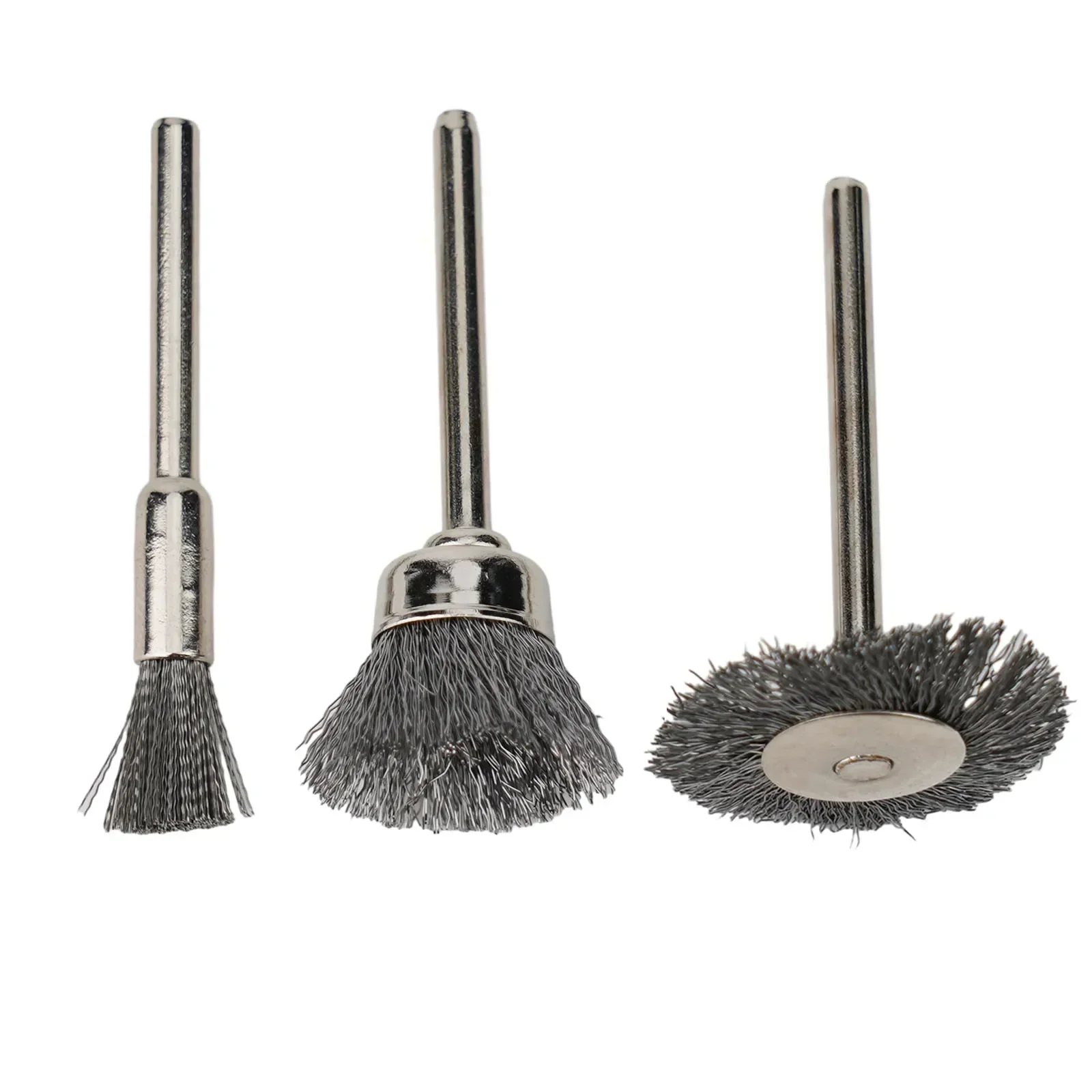 

3Pcs Steel Brush Wire Wheel Brushes Rotary Tool Grinding Wheel Drill Polishing Rust Removal Electric Tool Accessories