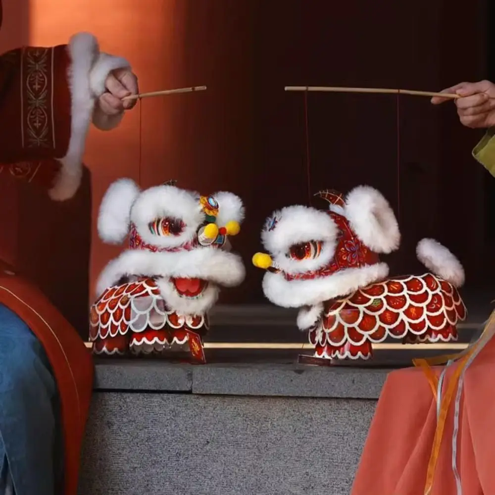 Farol de Danza del León Hecho a Mano, Estilo Chino Tradicional, Paquete de Materiales para Manualidades, Portátil, Año del Caballo, Farol de Año Nuevo