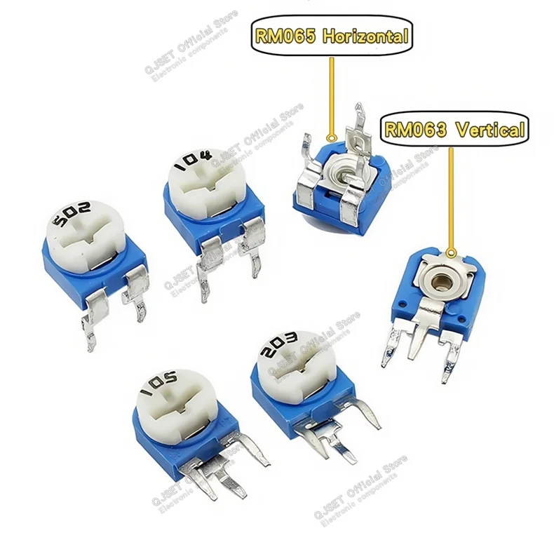 10 Stück vertikal einstellbarer Widerstand 501 500 Ohm, Zubehör zur Leistungs- und Heizungsregelung für Induktionskochfelder, horizontaler Potentiometer 501 – Detail 1