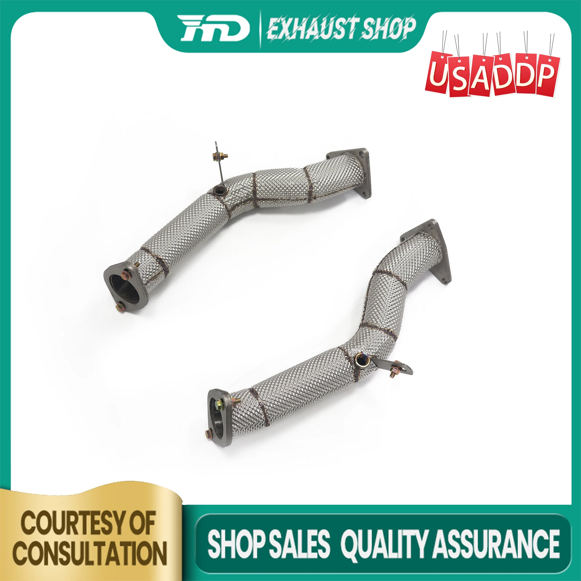 

HMD Exhaust Downpipe for INFINITI G37 SS304 Heat shield with Catalytic Converter High flow performance Handcrafted