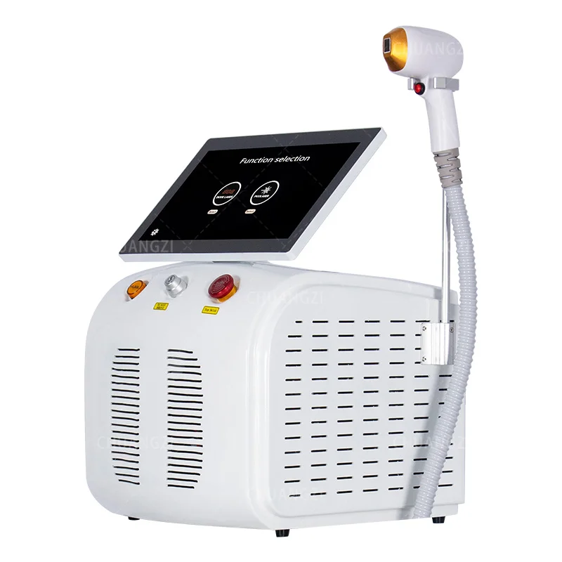 2024 portatile diodo ghiaccio titanio Laser macchina per la depilazione del corpo professionale 2 In 1Nd Yag Pico Laser Tattoo Removal Machine