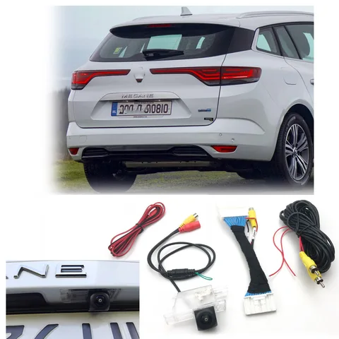 VKAUTO для Renault Megane 2016 ~ 2020 R-link 2 Дополнительная камера заднего вида HD резервная парковочная камера заднего вида C32 контактный кабель адаптера