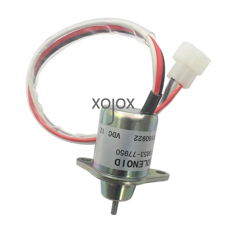 XOJOX Excavator Parts For 119653-77950 Stop Solenoid Valve 12v For Yanmar Engine 1503es-12s5suc5s 119285-77950 Sa-4562t Sa-5213