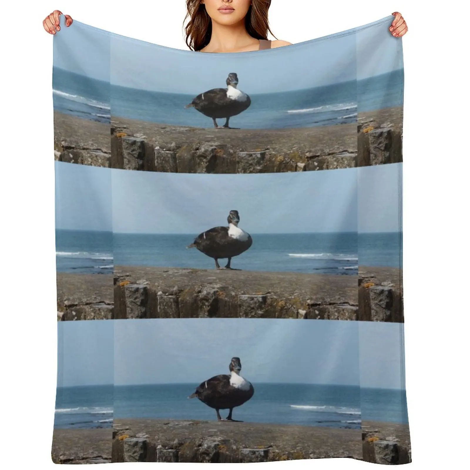 

Swedish Blue Duck Throw Blanket blankets ands Flannel Fabric Quilt Thermal Blankets