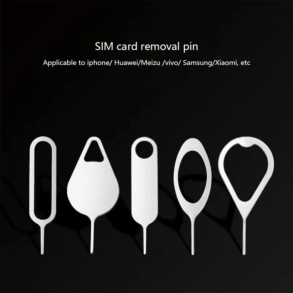 20pcs Universal Sim Card Tray Removal Eject Pin Key Tool Stainless Steel Needle Opener Ejector Mobile Phone Sim Card Remover Pin