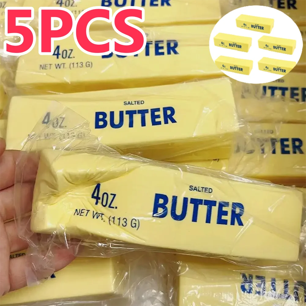 Image of 5/1 Stück Quetschbares Elastisches Butter-Stick Fidget-Spielzeug Käse Stressabbau-Spiel Entspannungs-Scherzartikel Quetschspielzeug zur Angstlinderung