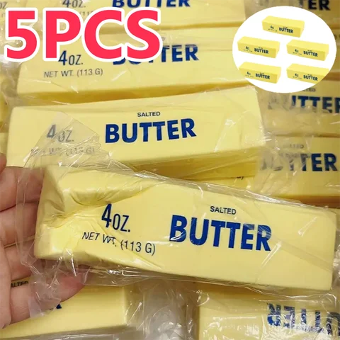 5/1PCS Squishy Elastic Butter Stick Fidget Toy Cheese Stress Relief Game Decompression Prank Squeeze Toy for Anxiety Relief