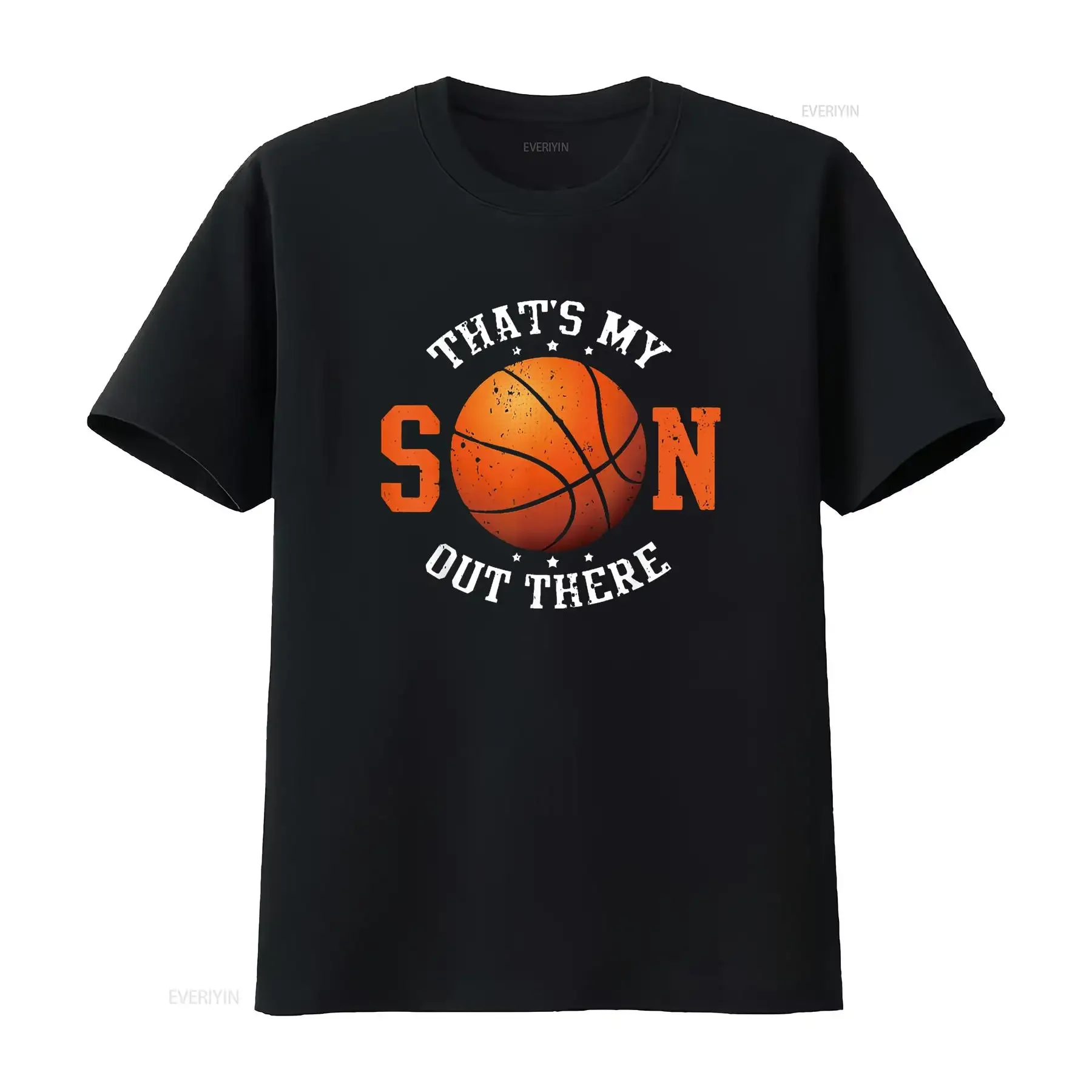 تي شيرت نسائي That s My Son Out There كرة السلة للأم والأب مضحك تي شيرت أسود 2XL عتيق مغسول ملابس الشارع أنيقة #1