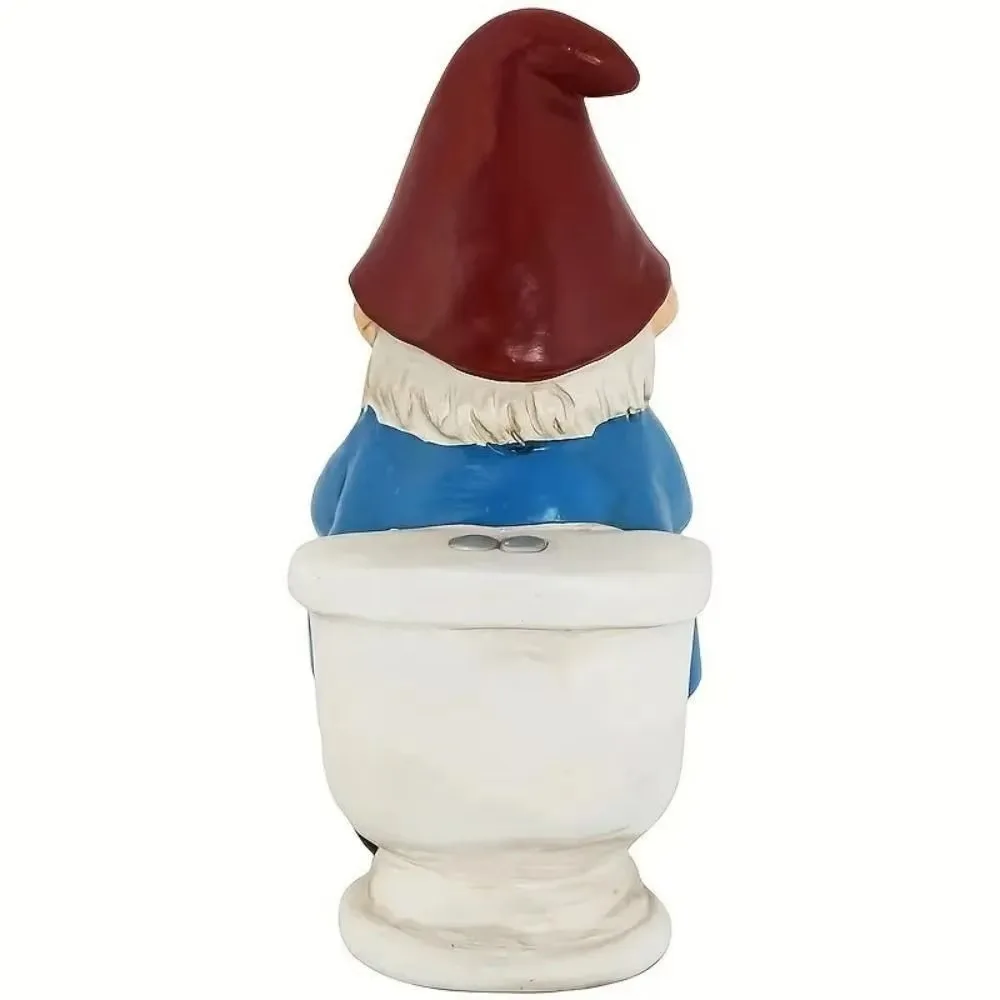 Creative Resin Dwarf Toilet Miniature Ornaments Gift Garden Gnomes Garden Decoration Garden Sculpture Garden