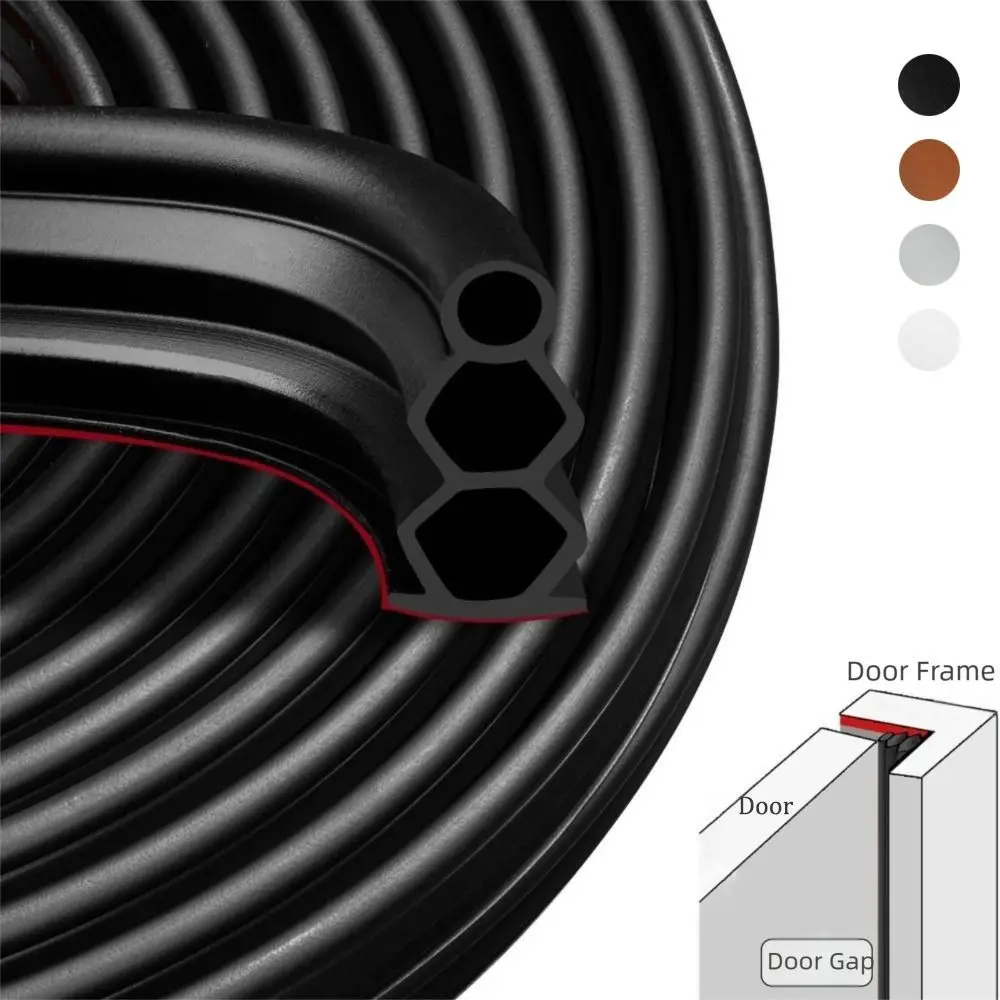 

Уплотнительная лента для двери TPE, 6 м, самоклеящаяся изоляция дверной рамы, ромбовидная звукоизоляционная уплотнительная лента для окна