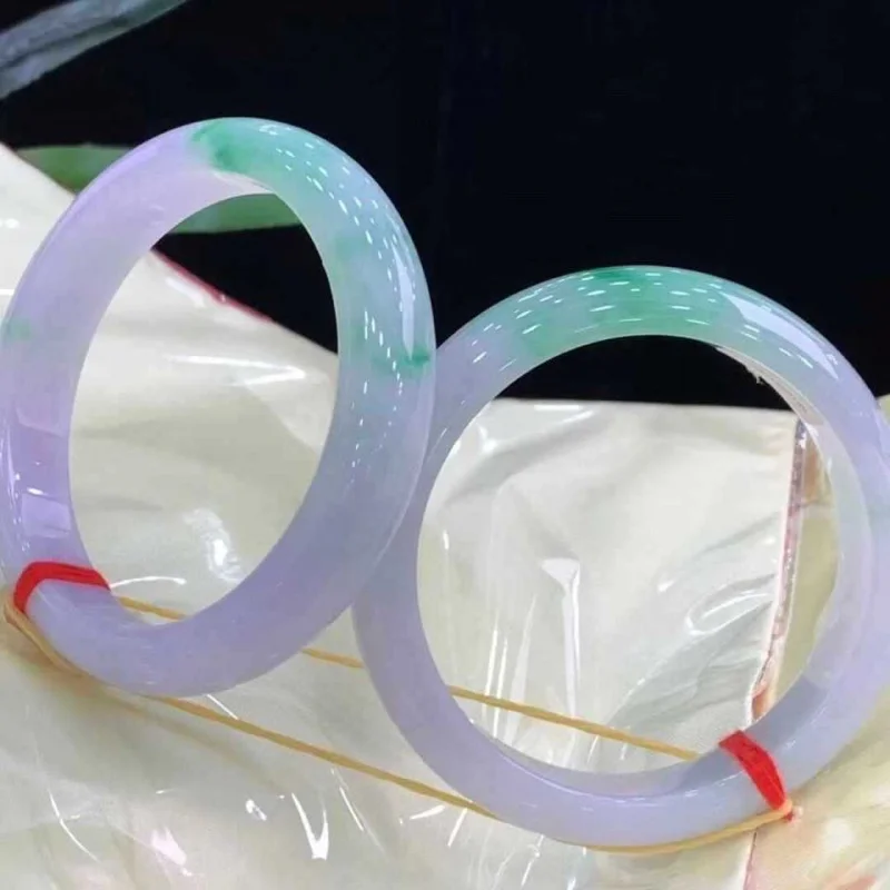 سوار الزمرد الطبيعي للنساء ، اليشم العائم الملون ، هدية ساخنة أصيلة لصديقته ، شهادة حرق ، الربيع #4