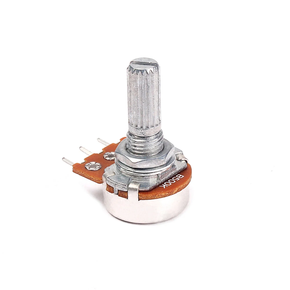 

B500K Audio Potentiometers Guitar Volume Control Mini Shaft Pearlescent Straight Replacement Parts Electric Guitars