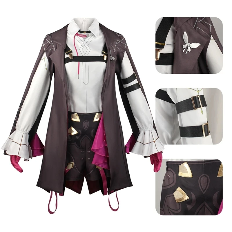 Honkai Star Rail Kafka Cosplay Costume Game Honkai Star Rail Kafka Combat Women Uniform Halloween Party Role Play Outfit