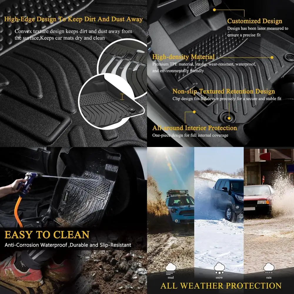 

-Автомобильные коврики для Ford F-250 | Ф-350 | Ф-450 | F-550 2011-2016 SuperCrew Crew Cab Всепогодные коврики Автомобильный напольный коврик Cust