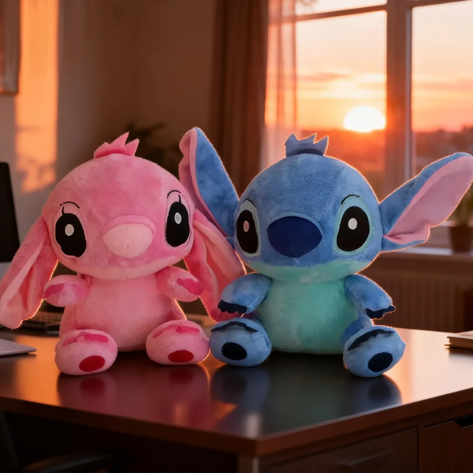 Heiße DISNEY Lilo & Stitch Plüschtiere Rosa Lilo Blue Stitch Gefüllte Plüschpuppen Anhänger Spielzeug Modelle Niedlicher Junge Mädchen Geburtstagsgeschenk