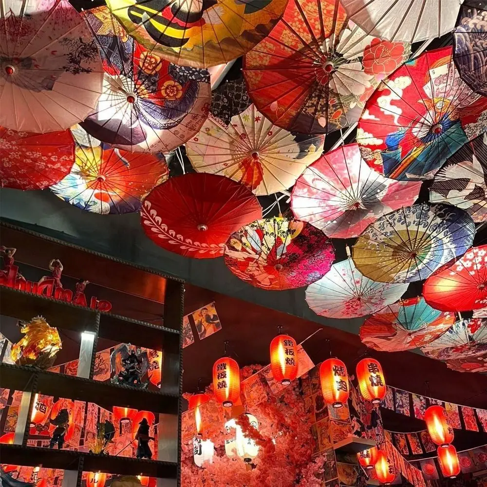 Chinese antieke bruiloft bruid geolied papier paraplu 56 cm 10 kleuren decoratieve paraplu draak en feniks