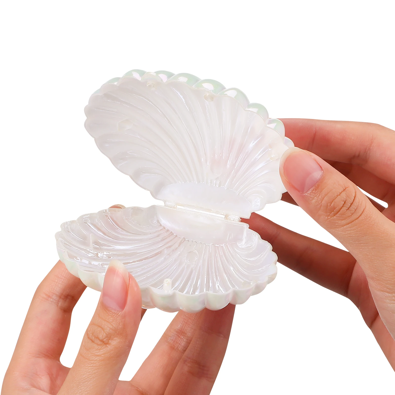 

25pcs Shell Decorative Box Earring Display Necklace Holder Party Favors Bridesmaid Gift Plastic Seashell Storage Jewelry