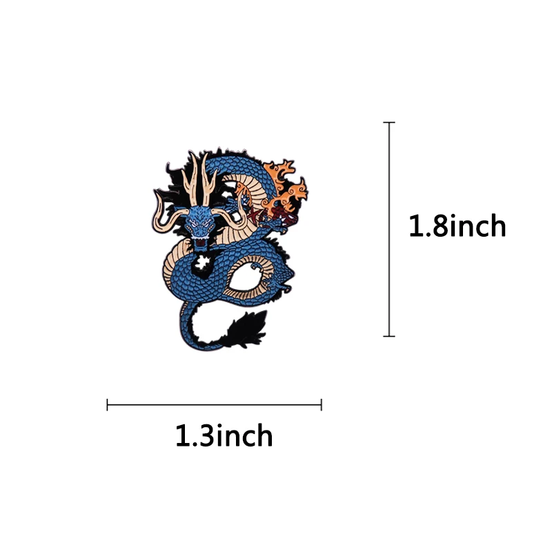 Cool Chinese Dragon Enamel Pin Badge Brooch Gift Backpack Decoration Jewelry