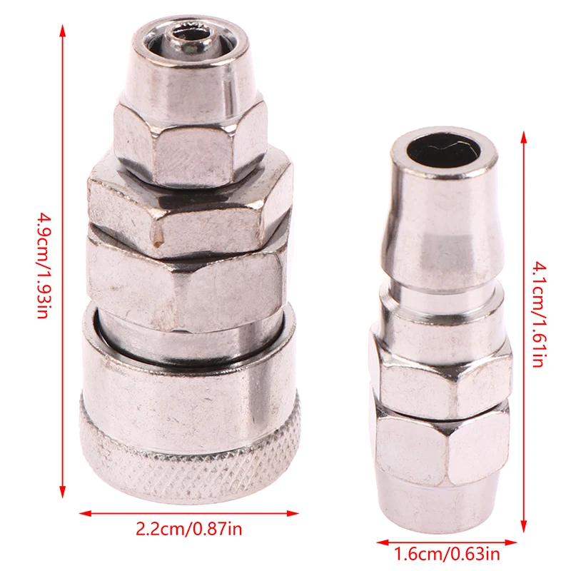 2Pcs Pneumatic Fitting C Type High Pressure Coupling 8mm Hose Barb Air Hose Quick Compressor Connector For Air Compressor