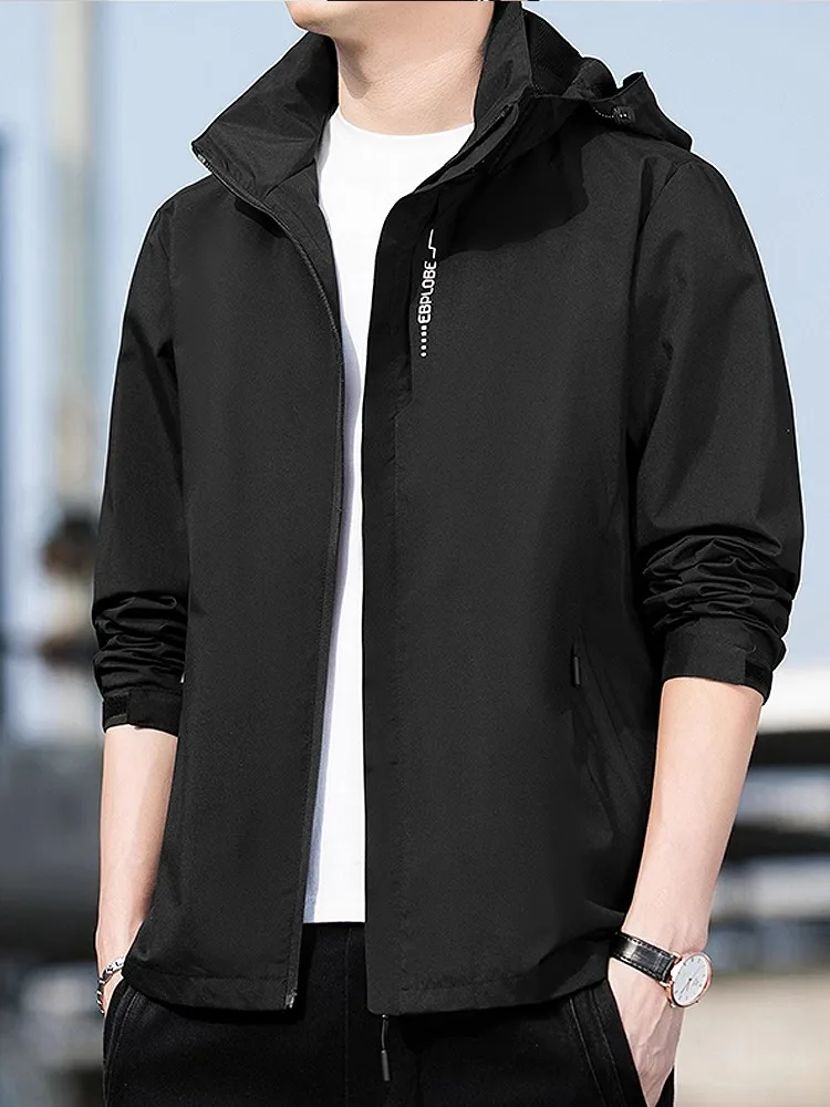 

New 2025 Men's Outdoor Sports Jaet Windproof Waterproof Fce Lined Cycling Suit Spring Autumn Winter Hooded Jaet