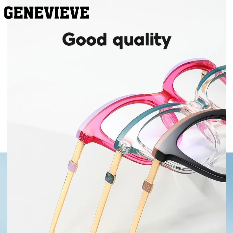 نظارات قوسية متطابقة الألوان من GENEVIEVE يمكن تخصيصها للنساء نظارات متعددة التركيز فوتوكروميك بستة ألوان PFD2065 #3