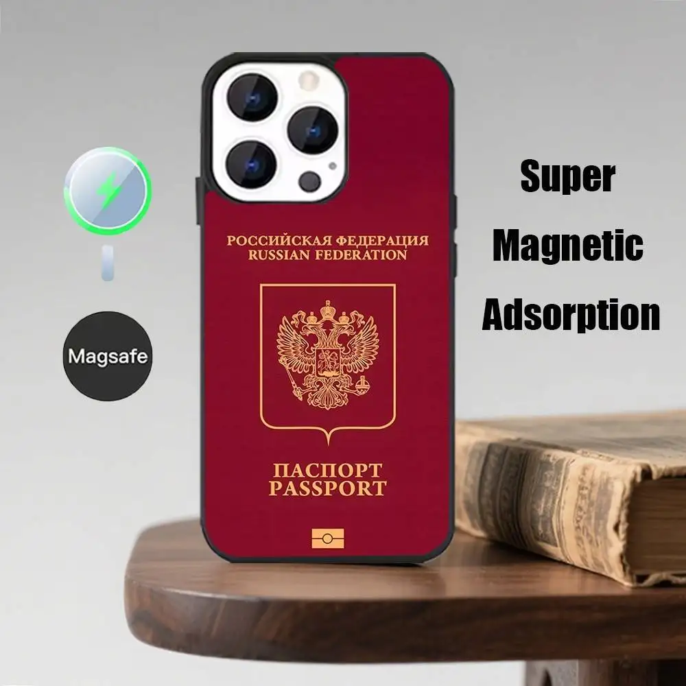 حافظة هاتف جواز السفر الأرجنتيني المغربي لهواتف iPhone 16,15,14,13,12,11,Pro,Max,Plus,Mini,Magsafe,حافظة شحن لاسلكية مغناطيسية