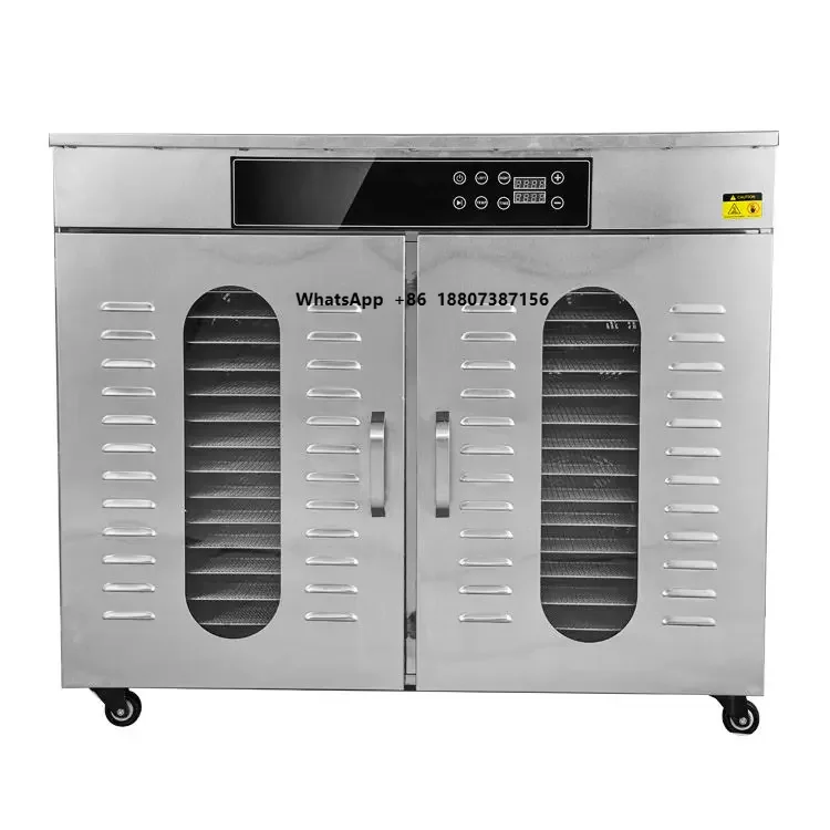 Commercial 32 Layers Stainless Steel Large Capacity Double Shell Food Dryer Fruit Lemon Vegetable Fish Meat Dehydrator