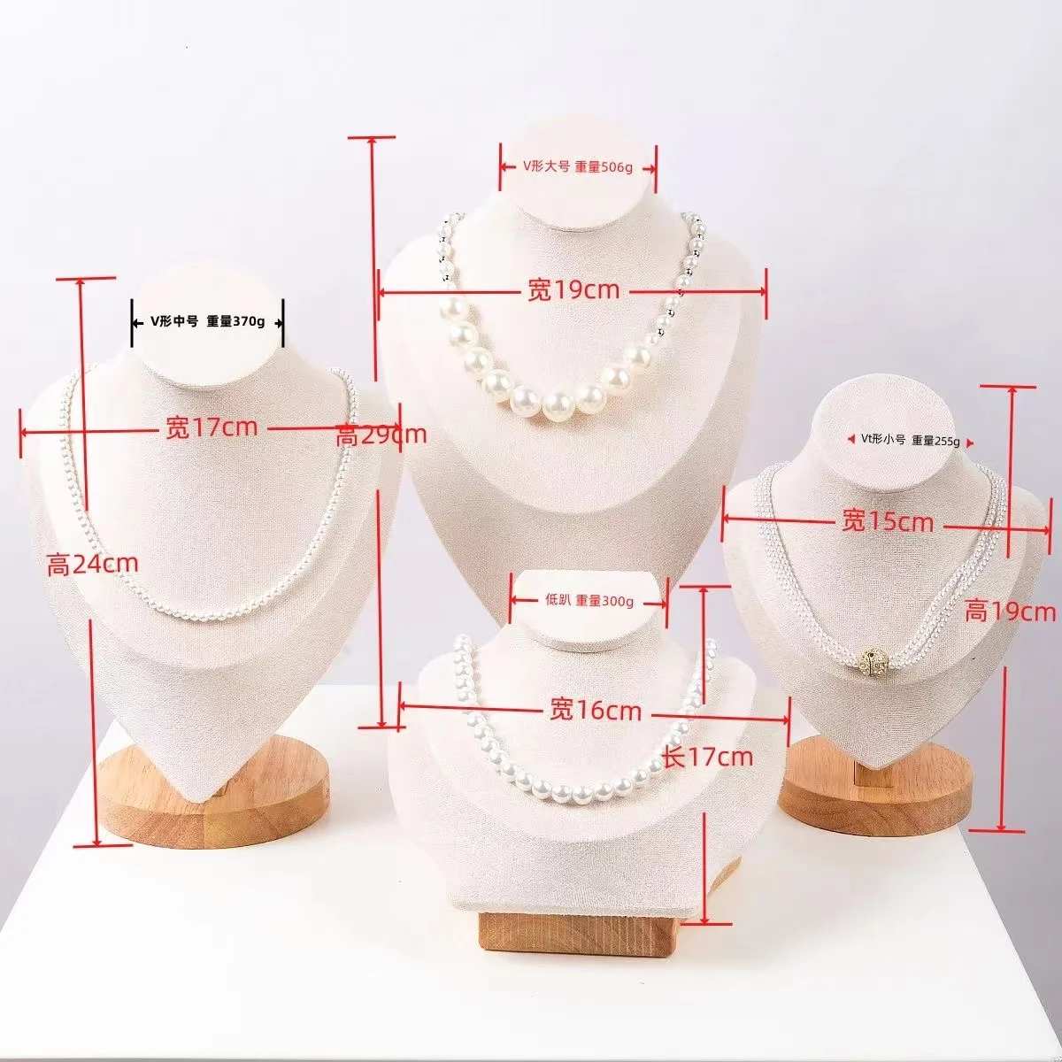 Velvet Portrait Necklace Display Pendant Organizer Jewelry Display Stand Jewelry Mannequin Bust Necklace Pendant Window Display