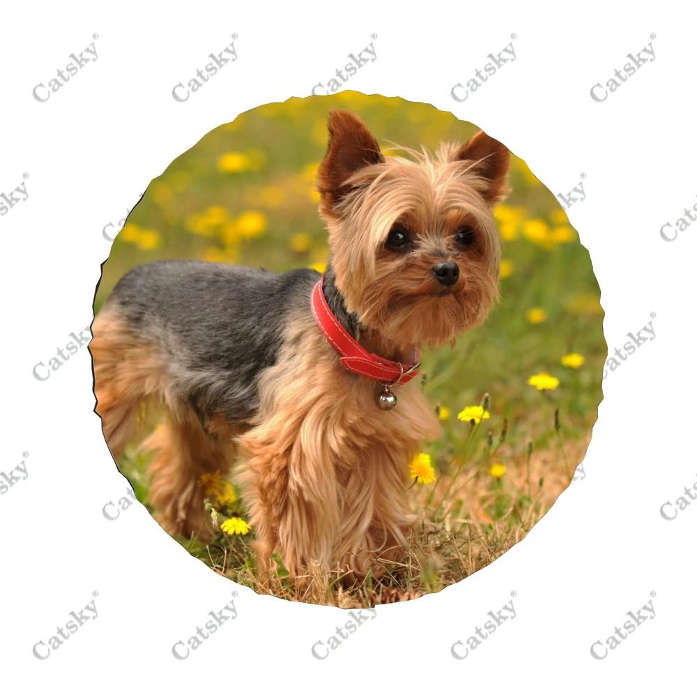 Animal Silky Terrier Print Spare Tire Cover Waterproof Tire Wheel Protector for Car Truck SUV Camper Trailer Rv