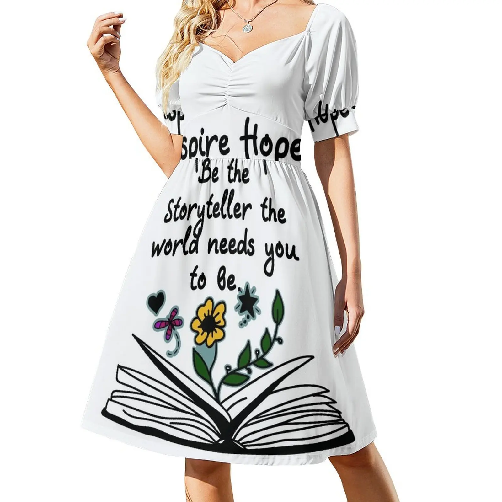 Inspire Hope Be a Storyteller the World Needs. Short Sleeved Dress Dresses evening dresses ladies Dress