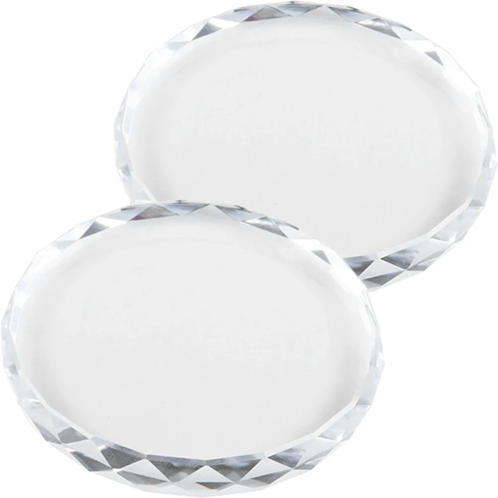 

2Pcs Manicure Mixing Pallet Glass Nail Art Pallet for Blending Nail Polish Colors Pigments Easy Clean Smooth Surface