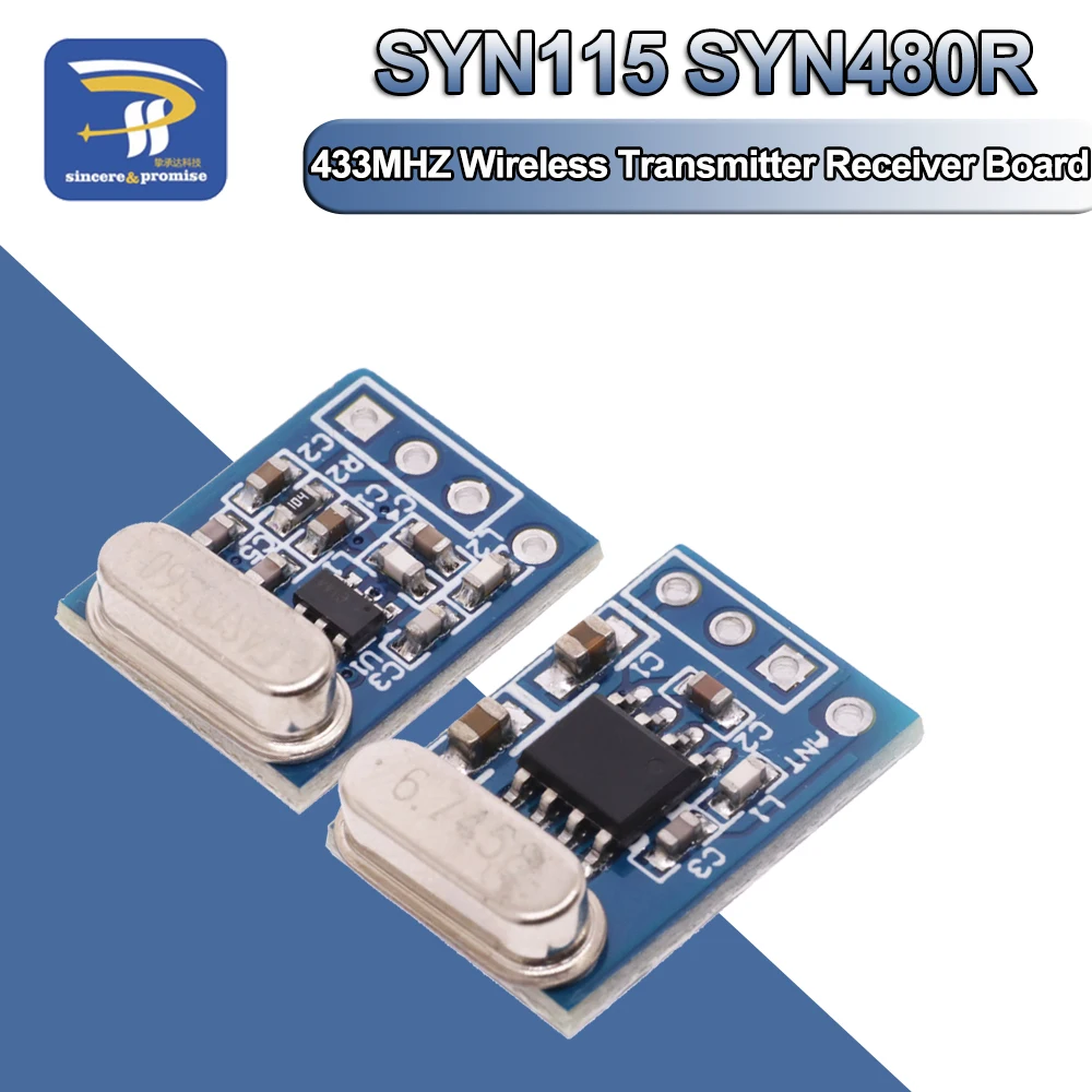 Módulo de Placa Transmissora e Receptora Sem Fio 433MHZ SYN115 SYN480R Chip ASK/OOK PCB para Arduino